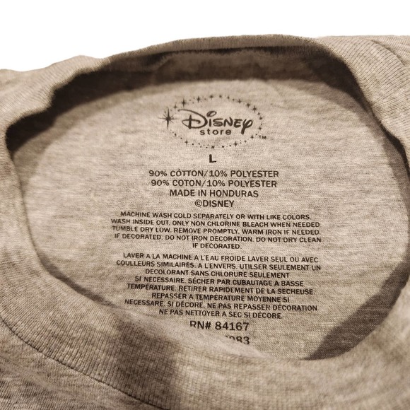 Disney Junior's Classic Minnie Mouse Graphic Print Gray T-Shirt Size Large - Picture 5 of 6